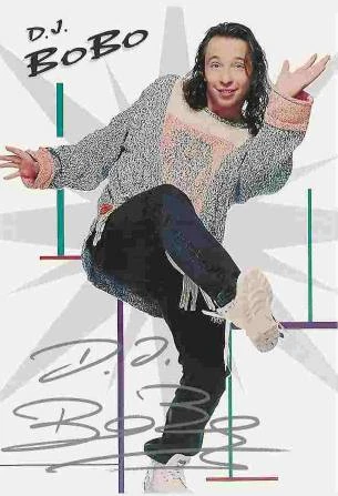 Autogrammkarte DJ BoBo – There Is A Party Tour 1995
