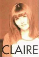 Autogrammkarte Claire – Planet Colors Tour 2001